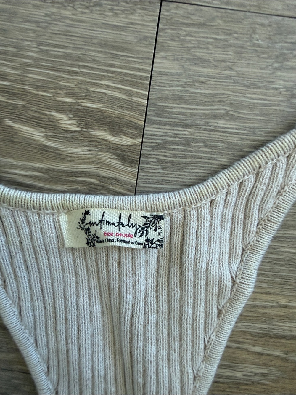 Intimately Free People Ribbed Racerback Tank Top Size Medium - Picture 2 of 3